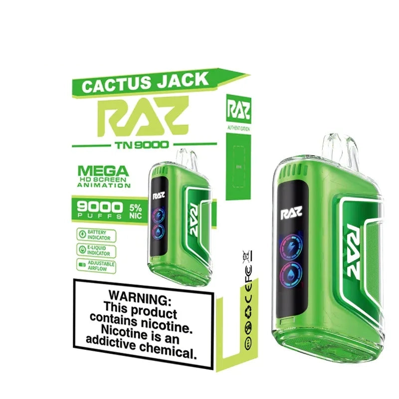 RAZ VAPE 9000 CACTUS JACK - Premium Disposable Vape with Bold Cactus Flavor