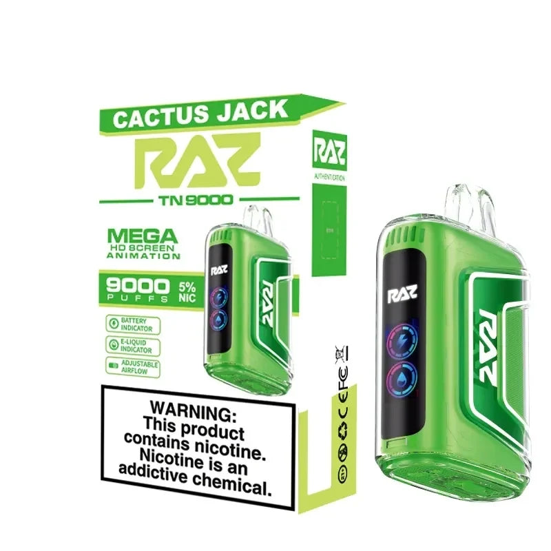 RAZ VAPE 9000 CACTUS JACK - Premium Disposable Vape with Bold Cactus Flavor