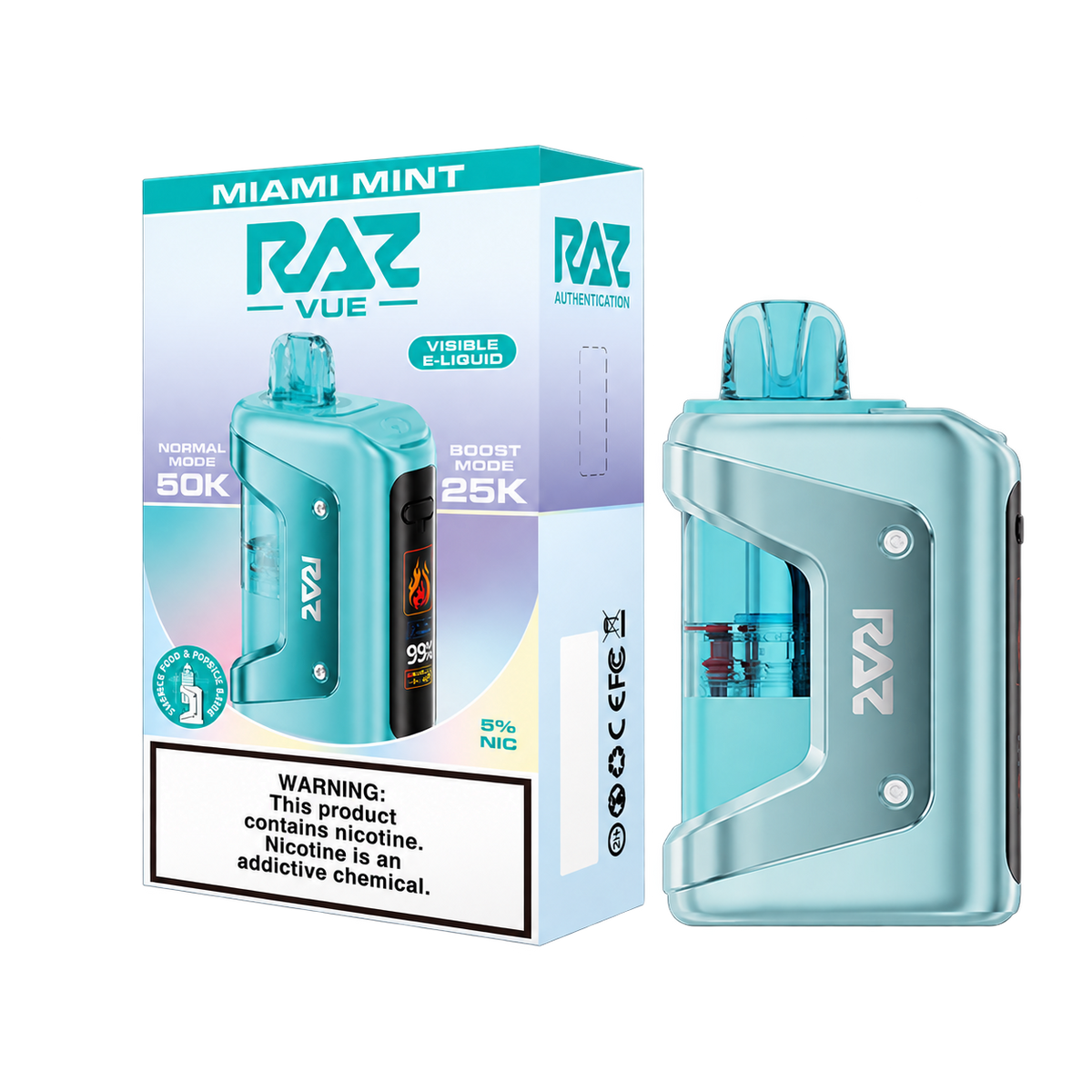 RAZ VUE 50K Miami Mint Disposable FULL KIT