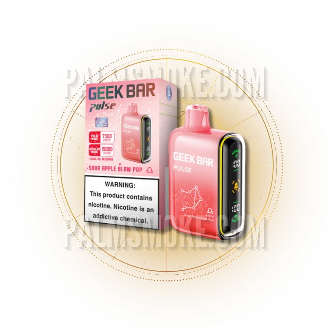 GEEK BAR PULSE 15000 PUFFS SOUR APPLE BLOW POP 🚀💨 - RAZ SMOKESHOP