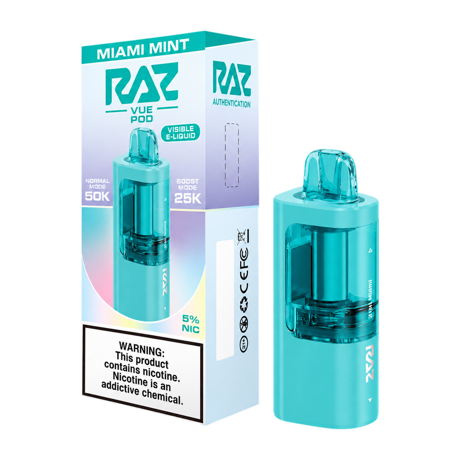 RAZ VUE 50K Miami Mint Disposable Pods