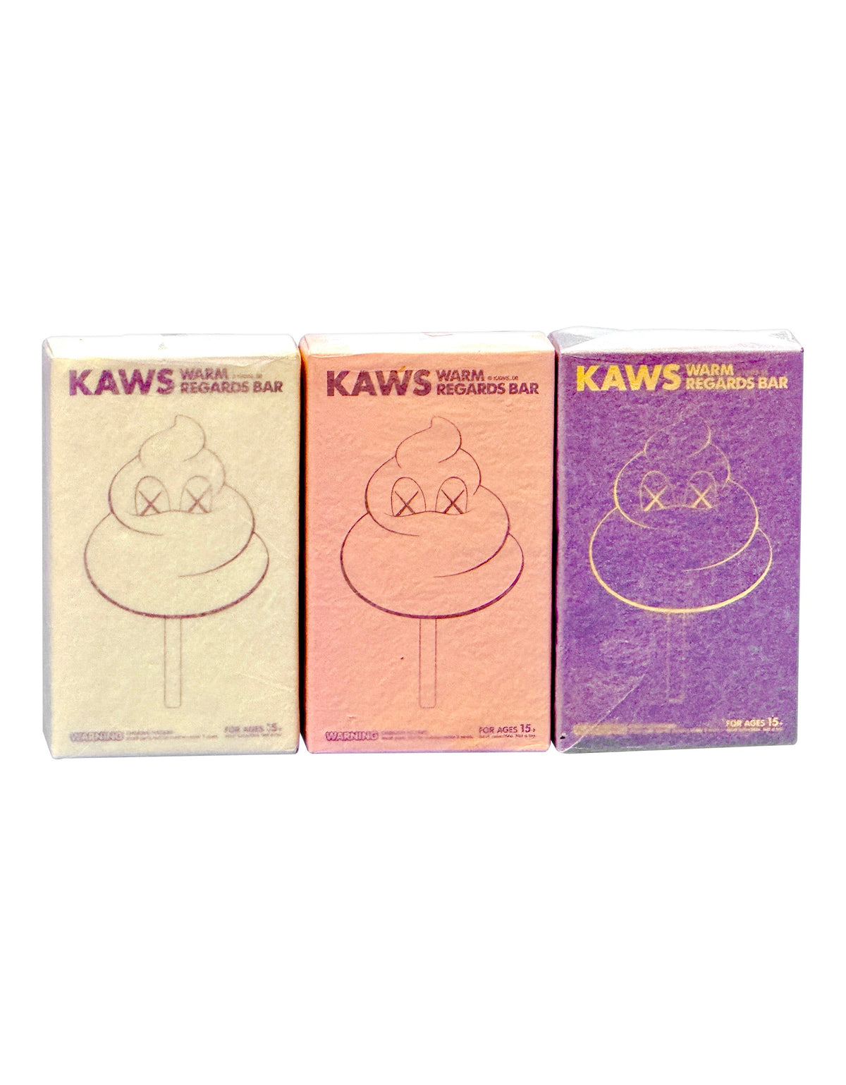 KAWS - Warm Regards Bar Set of 3, 2008 (Sealed)