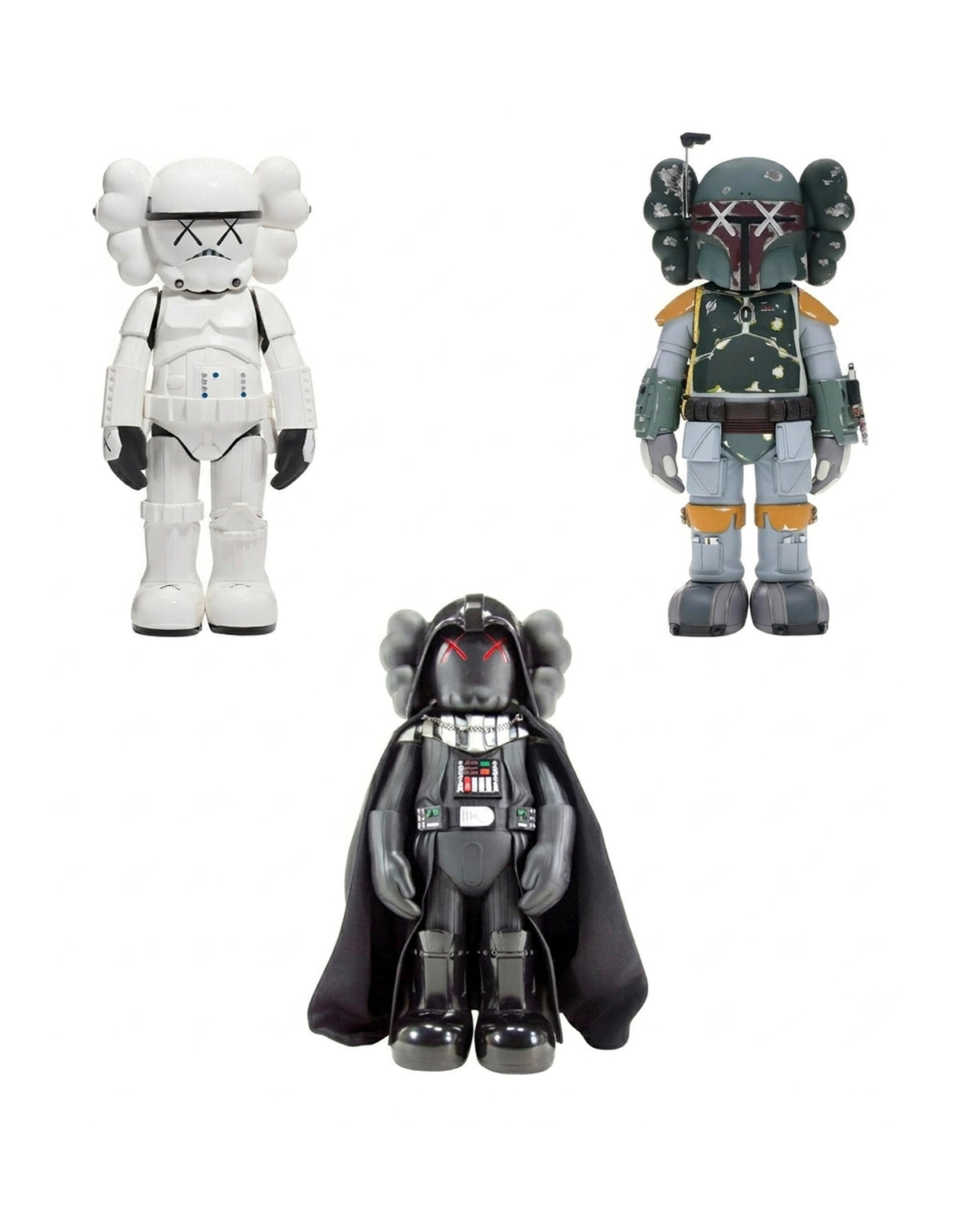 KAWS - Star Wars Set of 3 Vader, Stormtrooper, Boba Fett Companion, 2007-2013