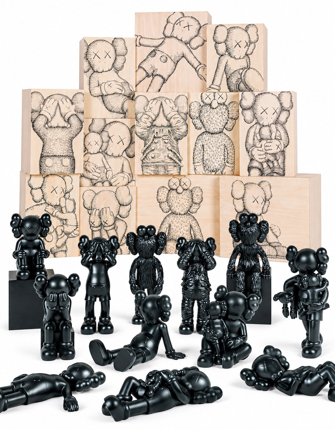 KAWS - Full Bronze Set of 14 Figures, 2022-2025