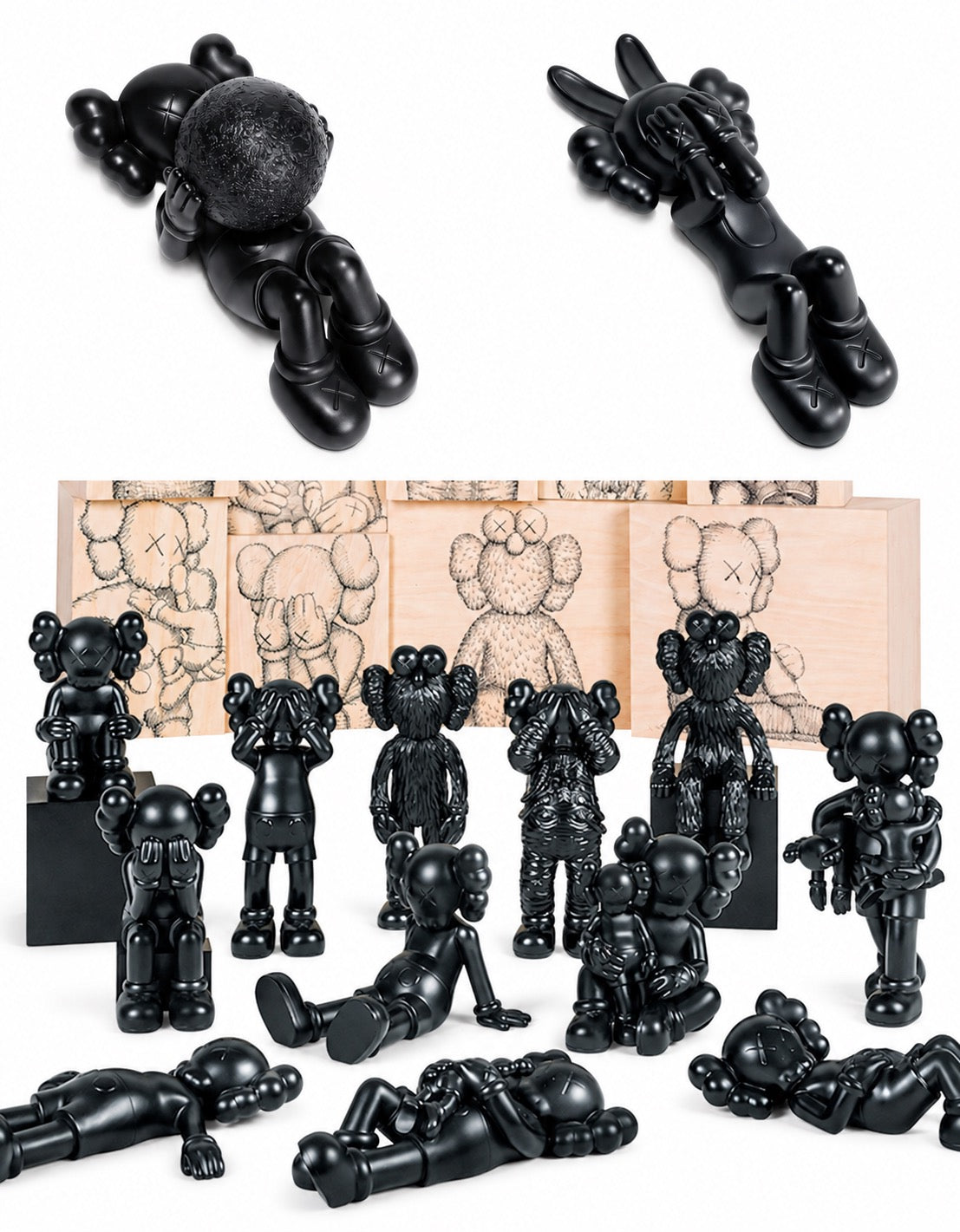 KAWS - Full Bronze Set of 14 Figures, 2022-2025