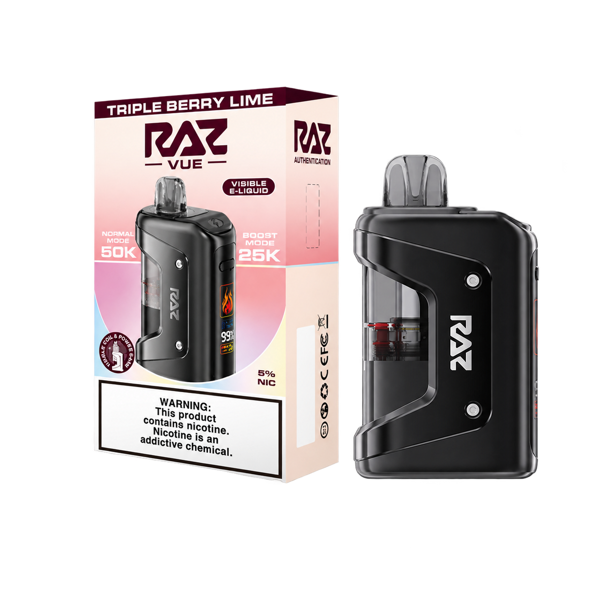 RAZ VUE 50K TRIPLE BERRY LIME Disposable FULL KIT