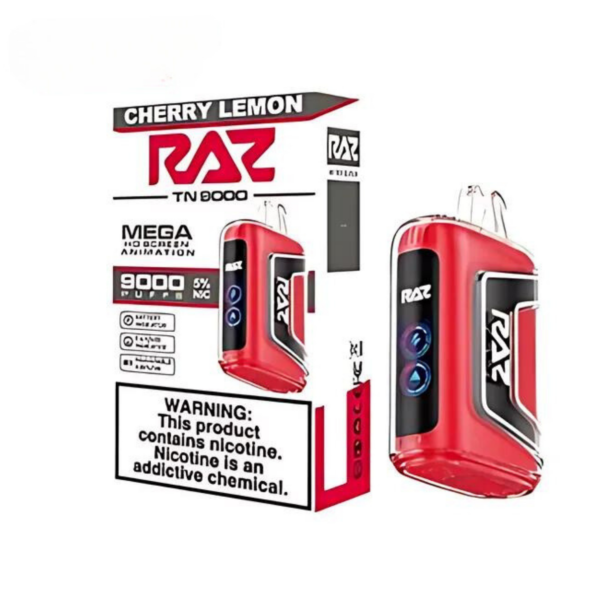 RAZ VAPE 9000 CHERRY LEMON - Refreshing Flavor and Long-Lasting Enjoyment
