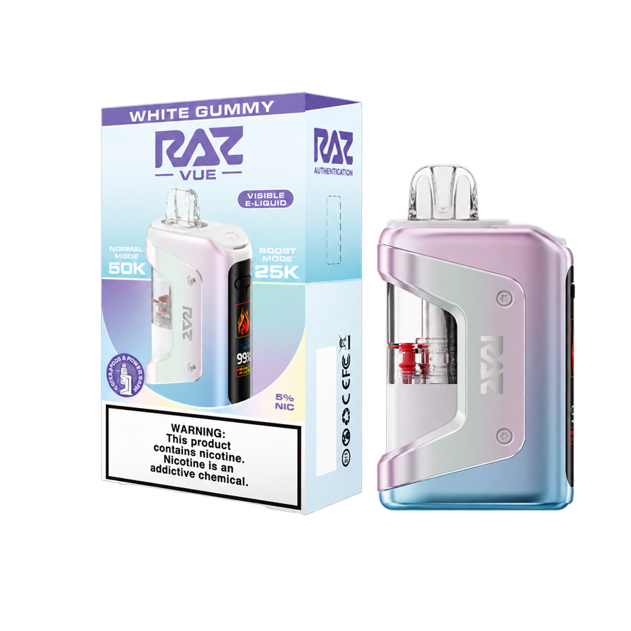RAZ VUE 50K WHITE GUMMY Disposable FULL KIT