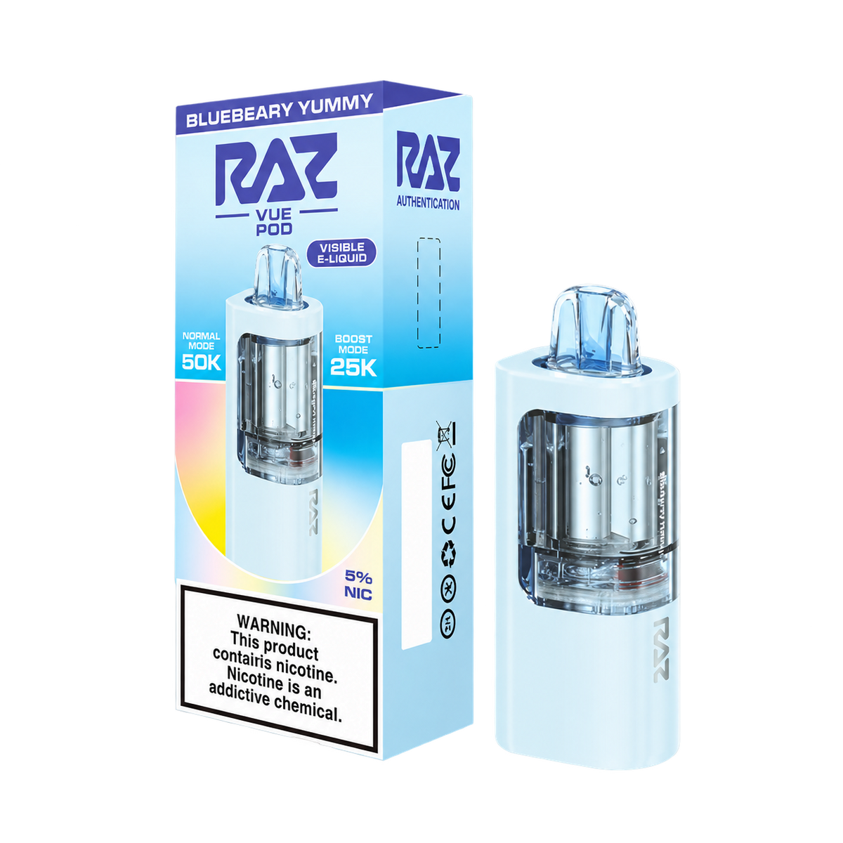 RAZ VUE 50K Blueberry Yummy Disposable Pods