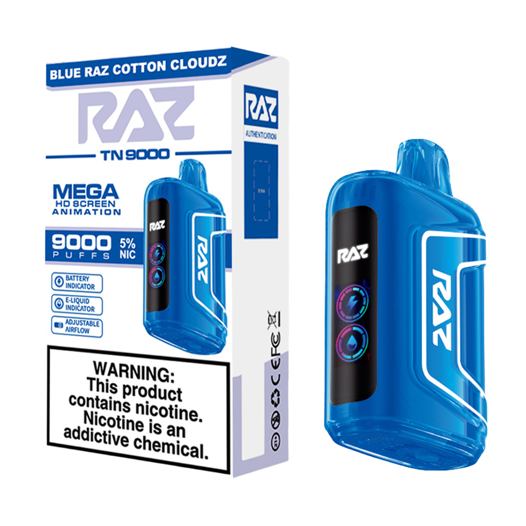 RAZ VAPE 9000 BLUE RAZ ICE - Refreshing Blue Raspberry Flavor Experience