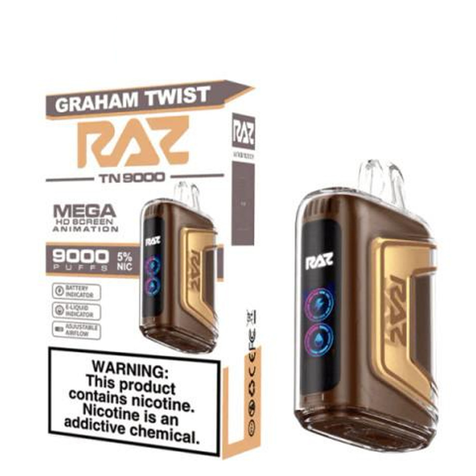 RAZ VAPE 9000 GRAHAM TWIST - RAZ SMOKESHOP