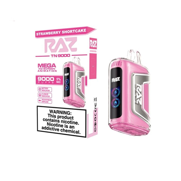 RAZ VAPE 9000 Strawberry Shortcake - Indulge in the Sweet Flavor of Raz Vape Strawberry Shortcake