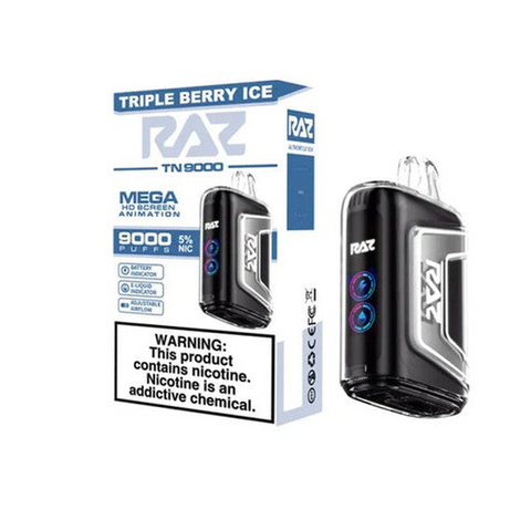 RAZ VAPE 9000 TRIPLE BERRY ICE - RAZ SMOKESHOP