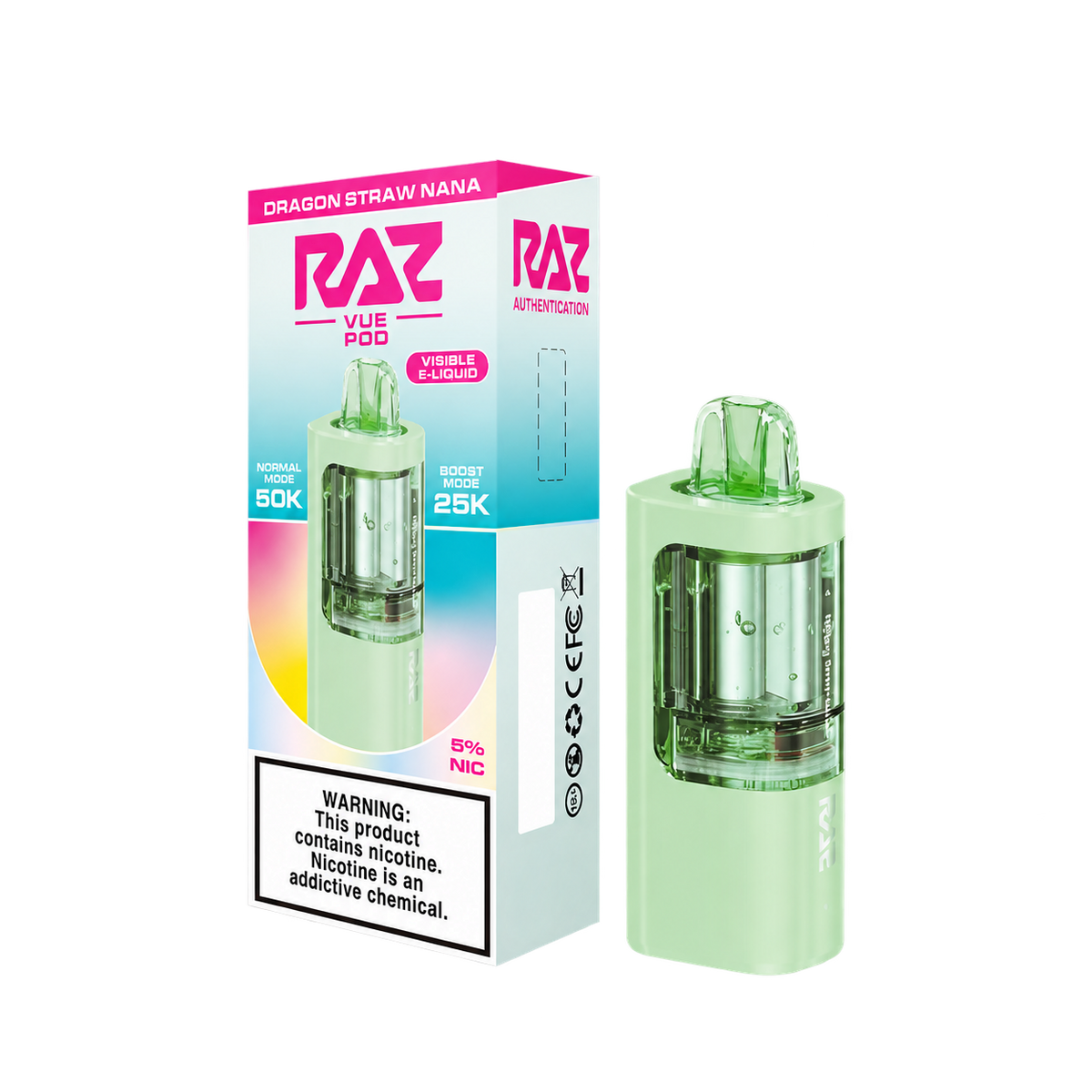 RAZ VUE 50K Dragon Straw Nana Disposable Pods