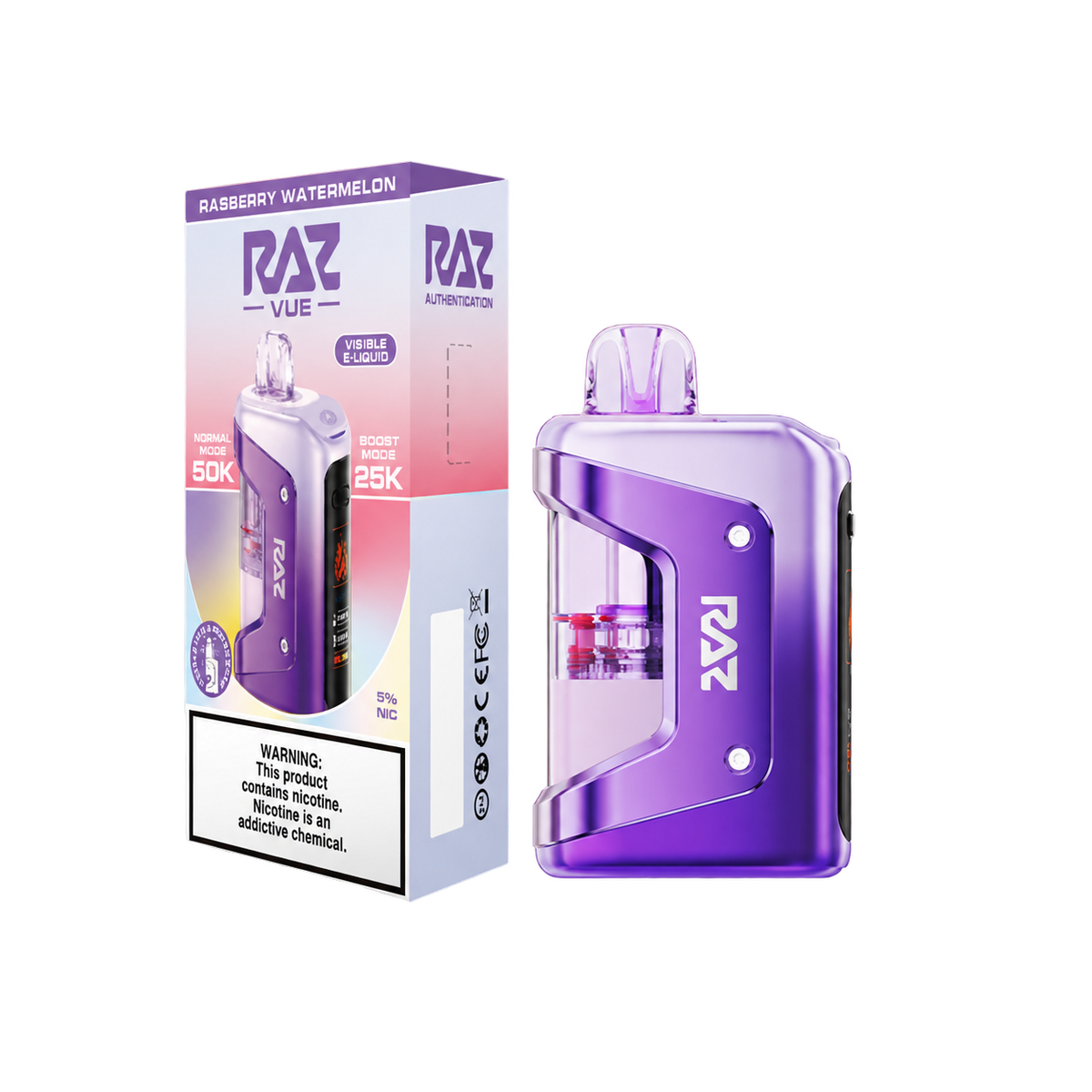 RAZ VUE 50K RASPBERRY WARERMELON Disposable FULL KIT