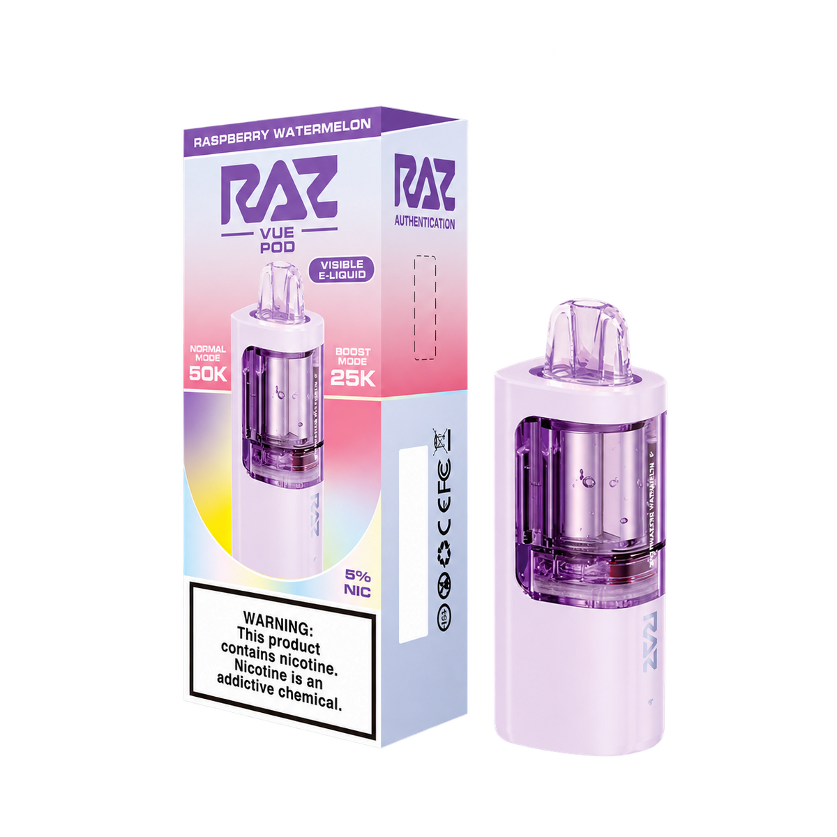 RAZ VUE 50K Raspberry Watermelon Disposable Pods