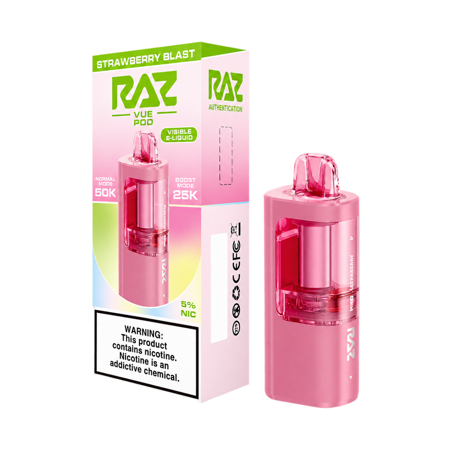 RAZ VUE 50K Strawberry Blast Disposable Pods